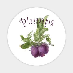 Three Plumps with Leaves Magnet